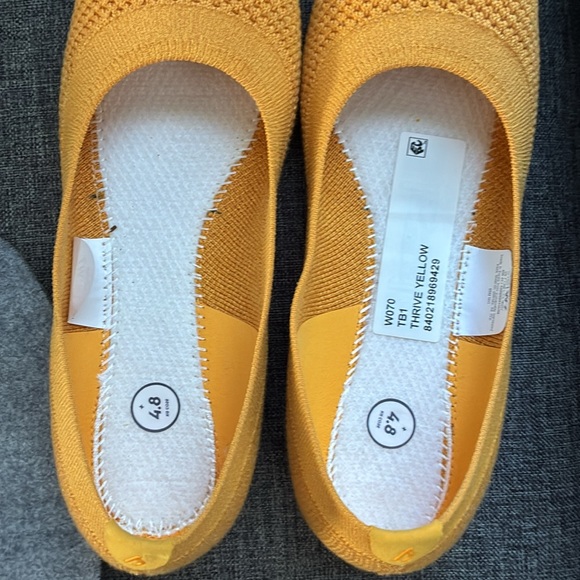 Allbirds Women's Yellow Tree Breezer Breathable Round Toe Knit Ballet Flats Sz 7 - Picture 5 of 5
